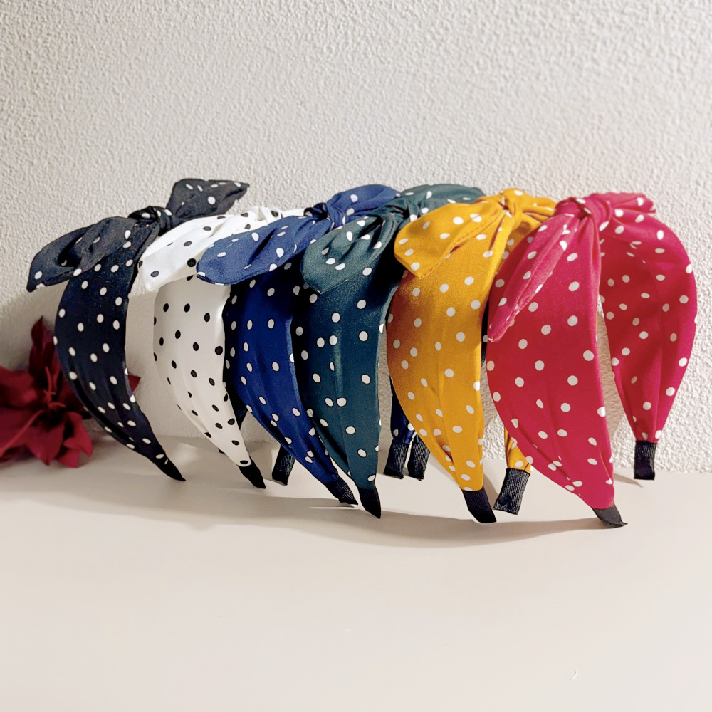 Vintage Fashion Shop - Boho Dots Wide Hair Bands for