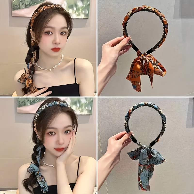Vintage Fashion Shop - 3pcs Vintage Style Printed Headband Delicate
