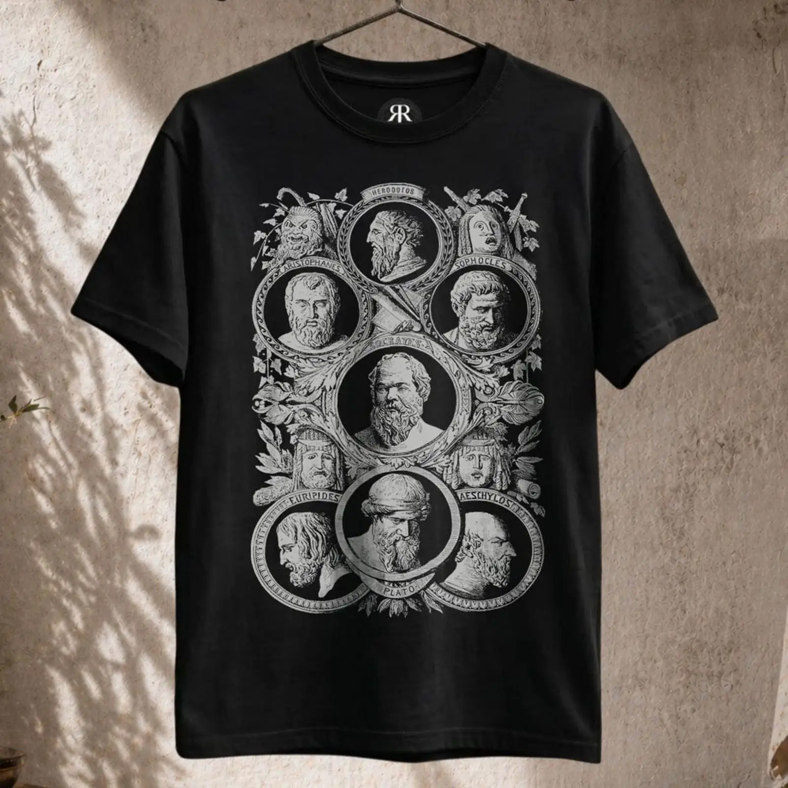 Vintage Fashion History - Vintage Greek Philosophers T Shirt Socrates