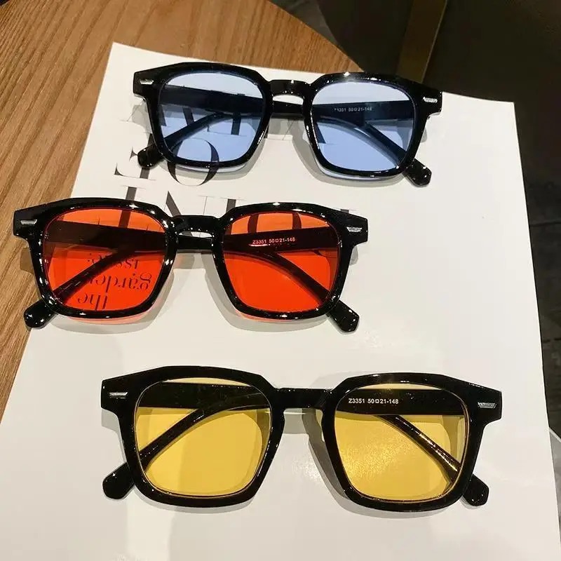 Vintage Fashion Female - Men Rectangle Vintage Sunglasses Fashion Design