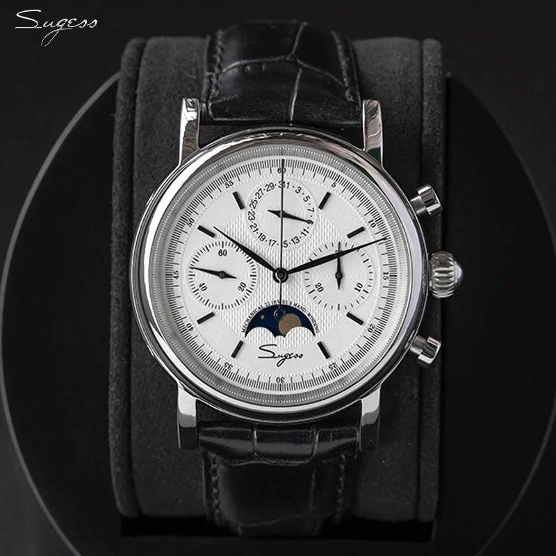 Vintage Fashion Complete - Sugess Men Watch Original Movement ST1908