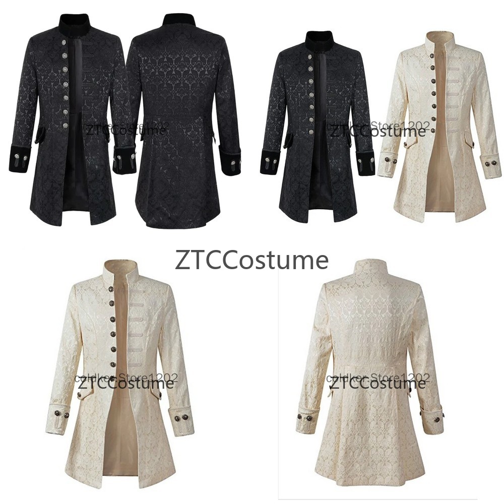 Vintage Fashion Jacket - Steampunk Victorian Prince Overcoat Medieval Renaissance