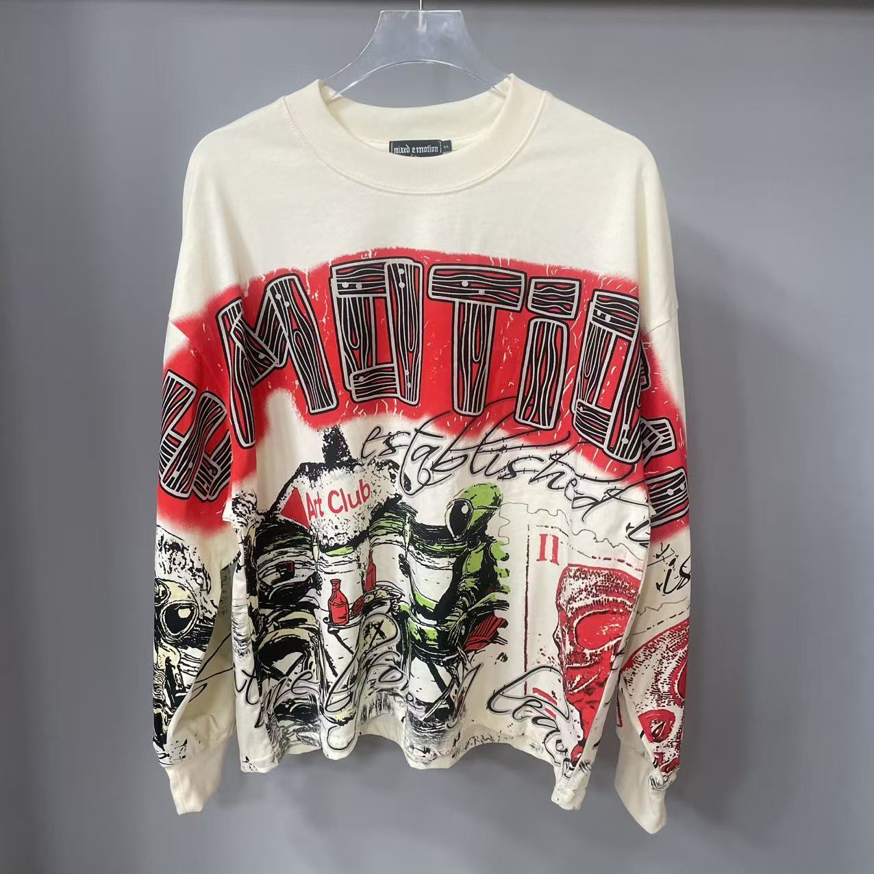 Vintage Fashion Designer - High Quality Designer MIXED-EMOTION Long sleeved