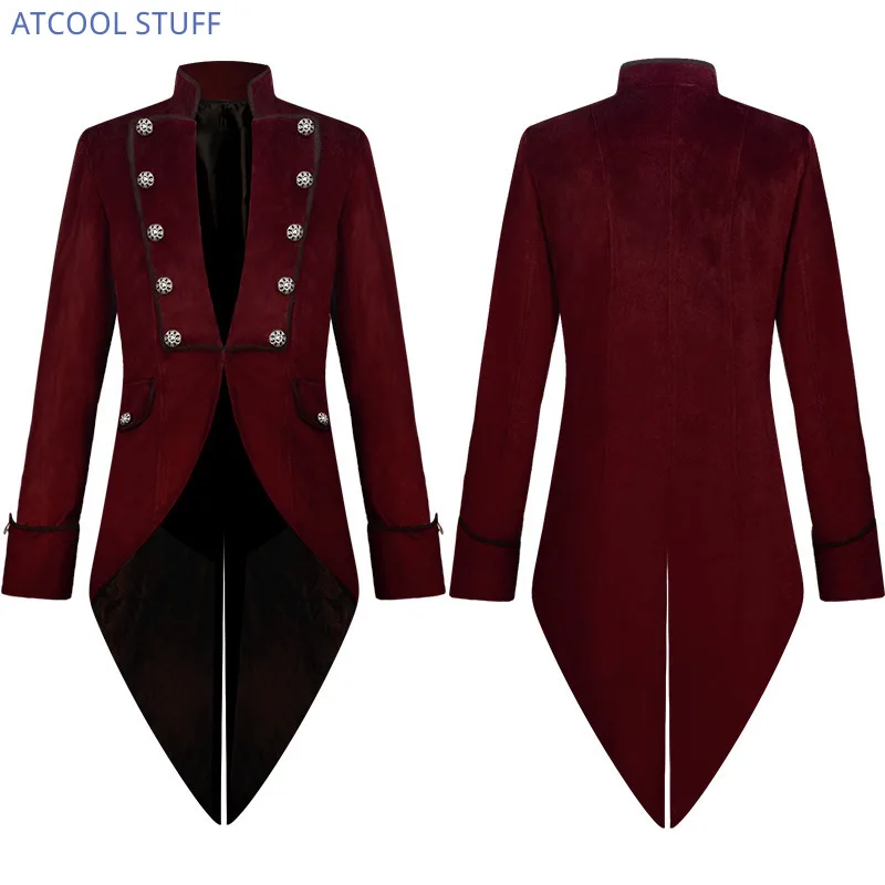 Vintage Fashion Dress - Classic Velet TailCoat Medieval Jacket Long