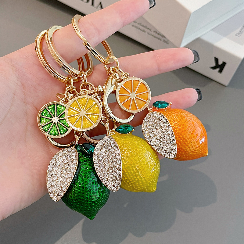 Vintage Fashion Ornaments - EASYA Imitation Fruit Ornament Charm Keychain