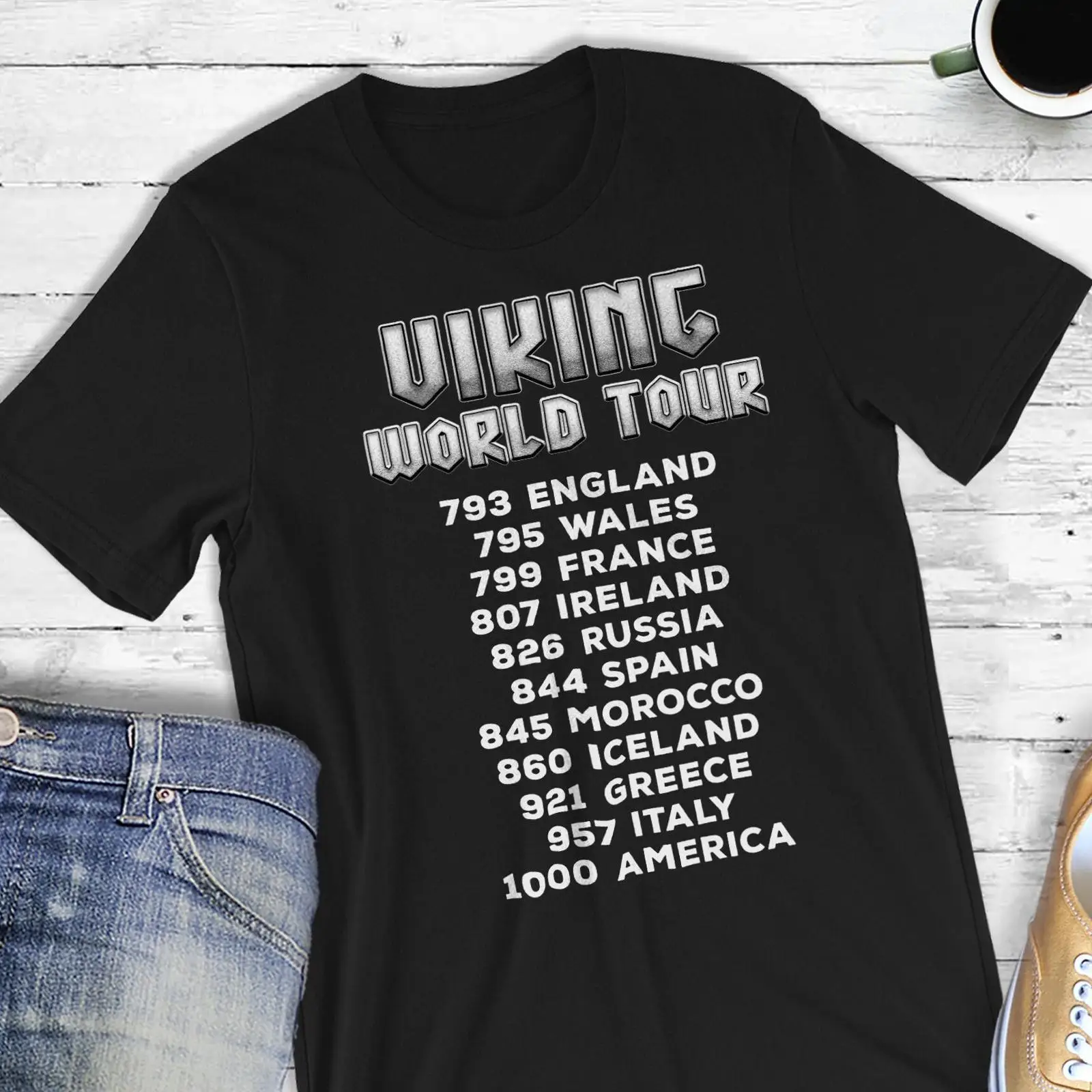 Vintage Fashion History - Viking World Tour T Shirt Norse