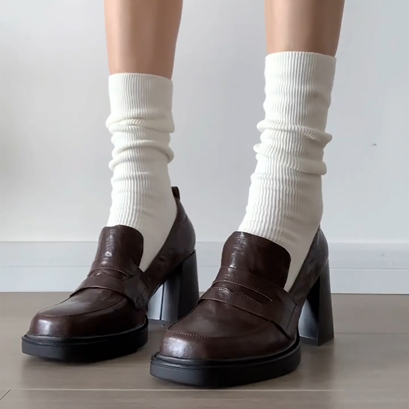 Vintage Fashion Female - College Style Women Loafer Shoes Fashion