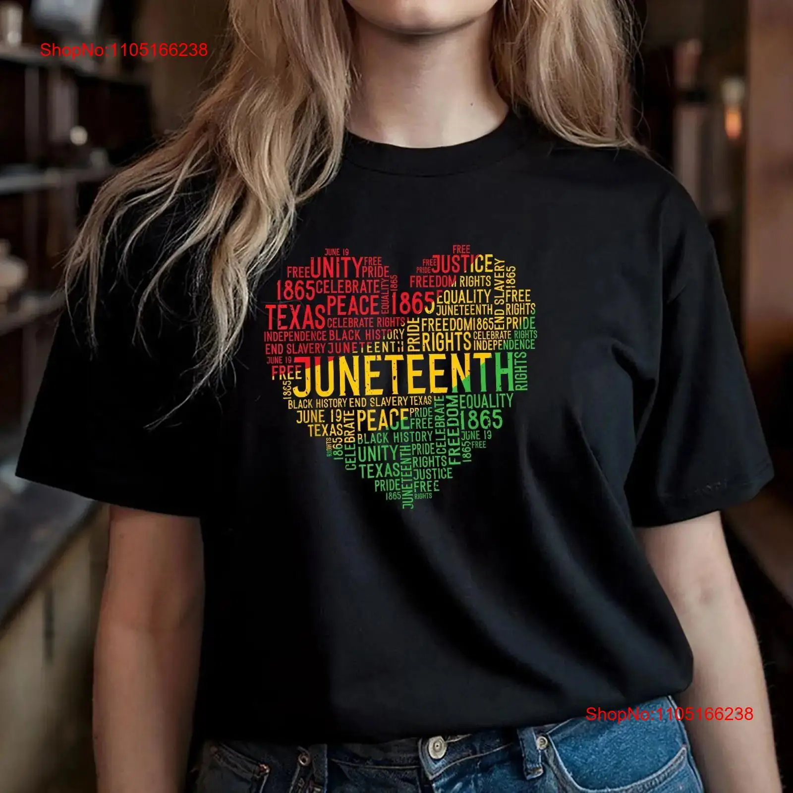 Vintage Fashion History - Juneteenth Heart T Shirt Black History