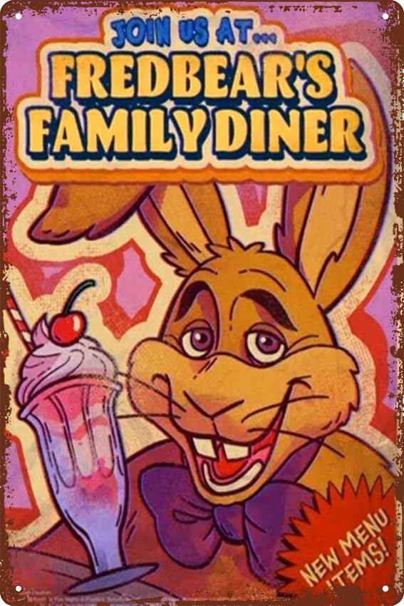 Vintage Fashion Posters - fnaf-fredbears family diner pizza 2 Poster