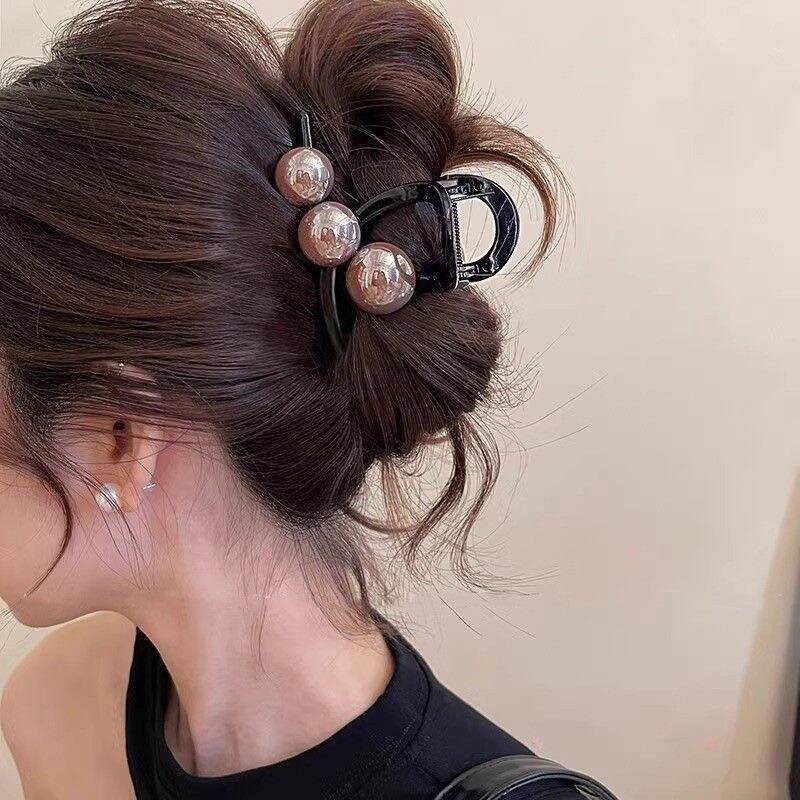 Korean Pearl Cross Hair Claws  - Vintage Fashion Ornaments review and price