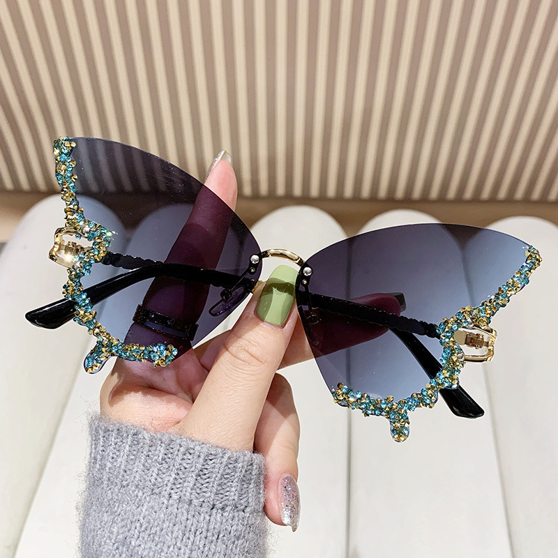 Y2K Luxury Diamond Butterfly S - Vintage Fashion Glasses review and price