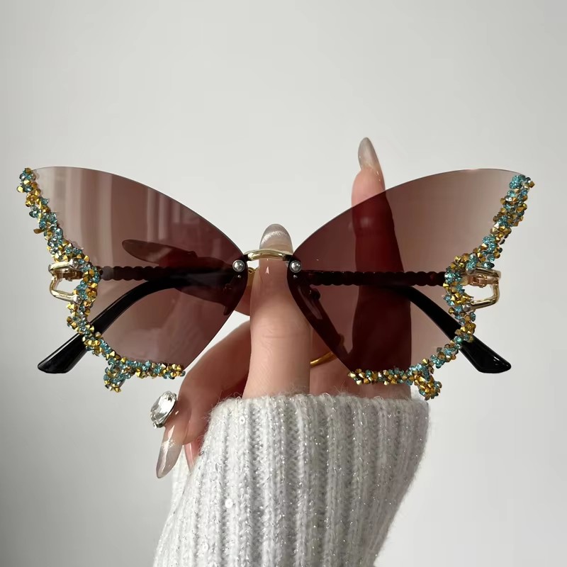 Y2K Luxury Diamond Butterfly S - Vintage Fashion Glasses review and price