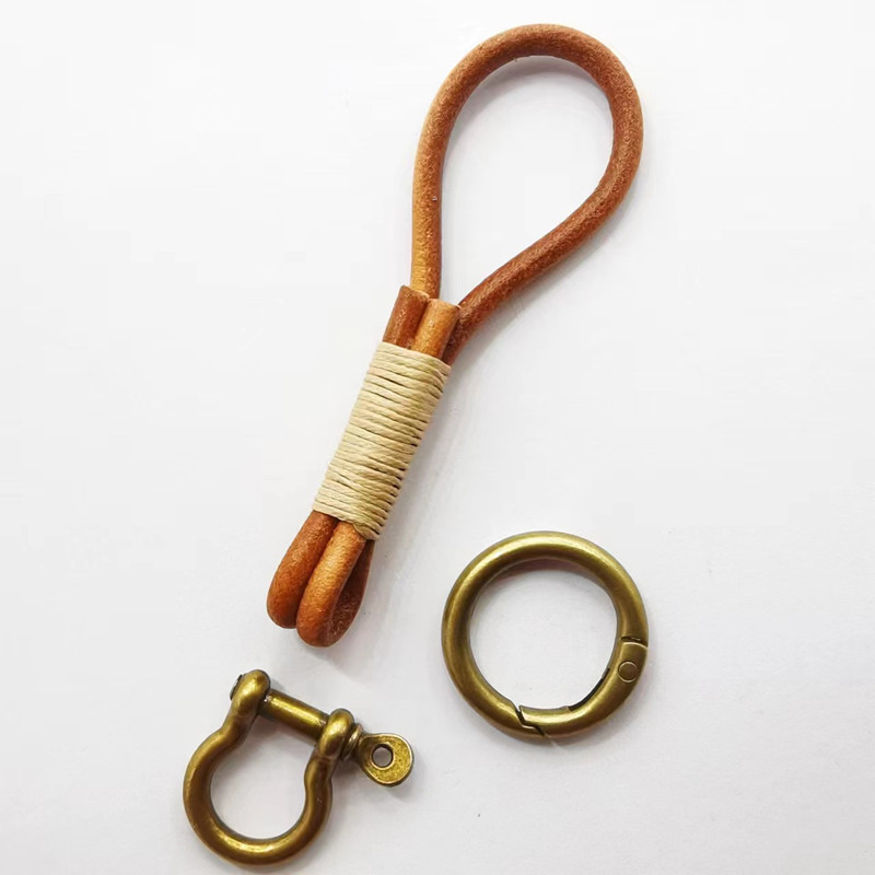 Leather Lanyard Hook Retro Cow - Vintage Fashion Ornaments review and price