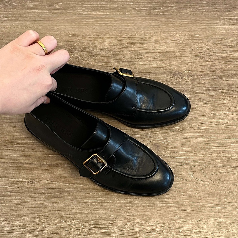Women's Black Shoes Monk Strap - Vintage Fashion Dress review and price
