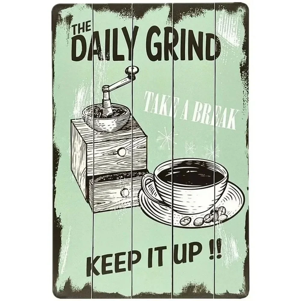 Plaque Metal Signs Drink Coffe - Vintage Fashion Posters review and price