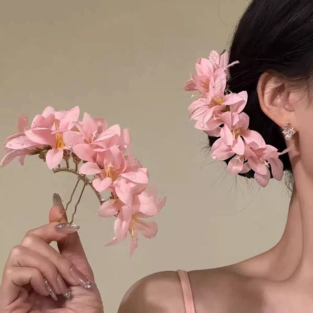 Rose Flower Red Flower Hairpin - Vintage Fashion Ornaments review and price