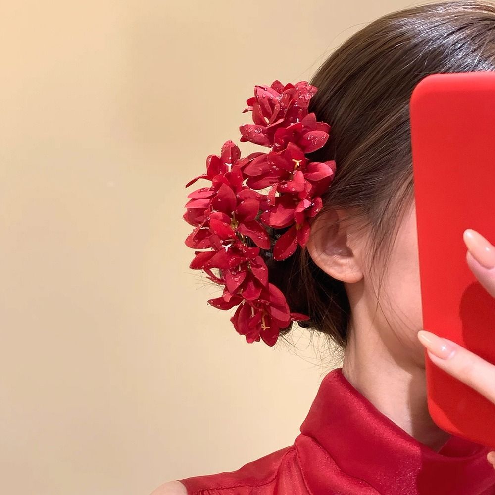 Rose Flower Red Flower Hairpin - Vintage Fashion Ornaments review and price