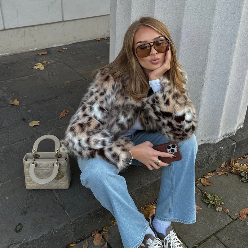 Vintage Stylish Loepard Faux F - Vintage Fashion Bloggers review and price
