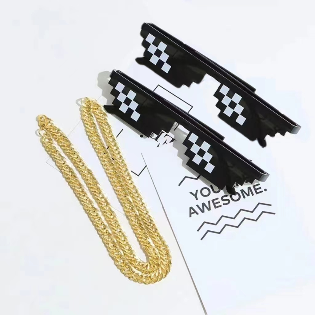 2Pcs Mosaic Sunglasses Cool Pa - Vintage Fashion Glasses review and price