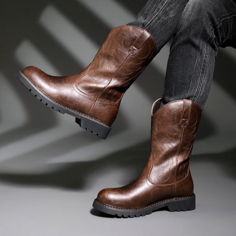 Fashion Mens Cowboy Boots New  - Vintage Fashion Mens review and price