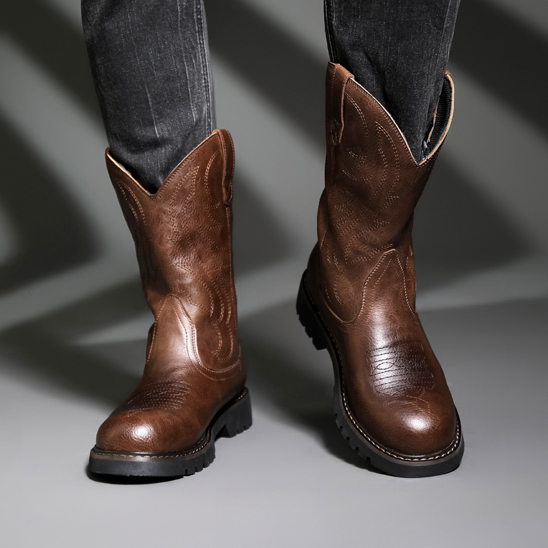 Fashion Mens Cowboy Boots New  - Vintage Fashion Mens review and price