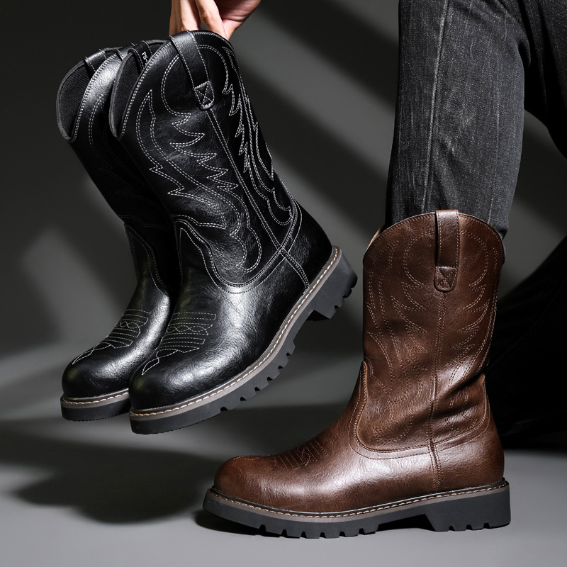 Fashion Mens Cowboy Boots New  - Vintage Fashion Mens review and price