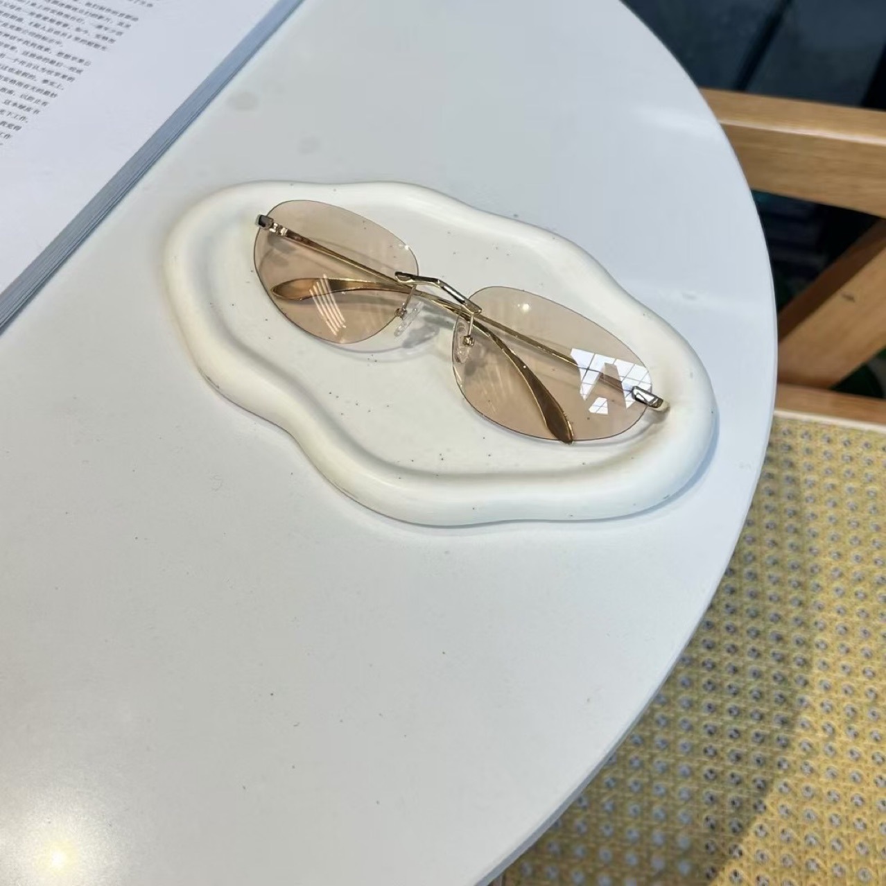 UV400 Rimless Shades, Cat Eye  - Vintage Fashion Glasses review and price