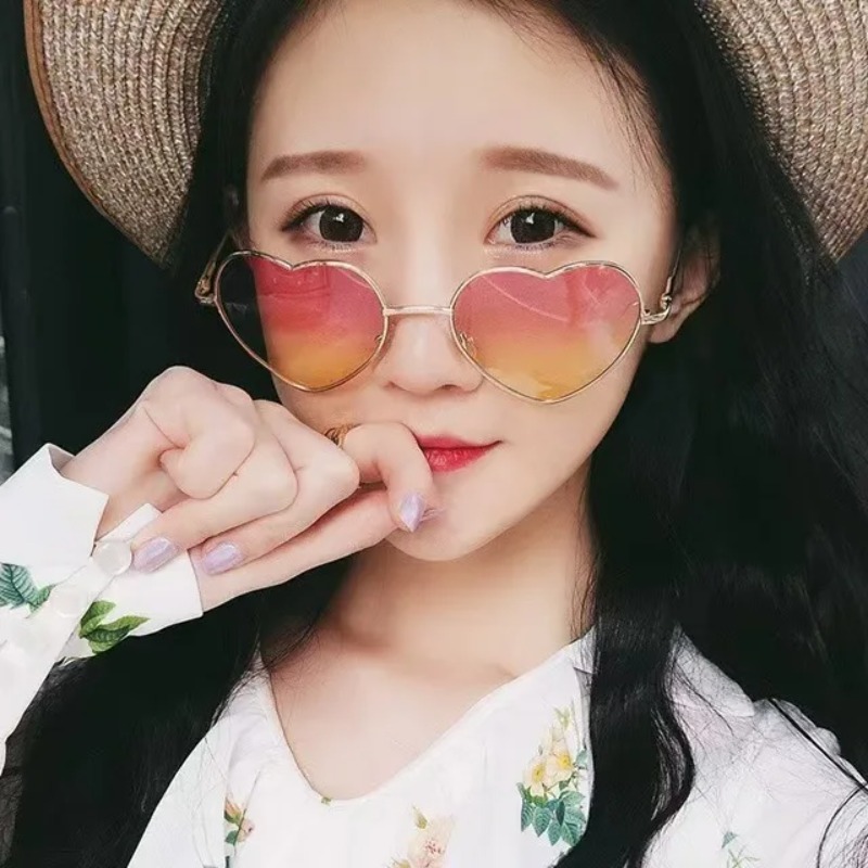 Fashion Heart Shaped Metal Sun - Vintage Fashion Glasses review and price
