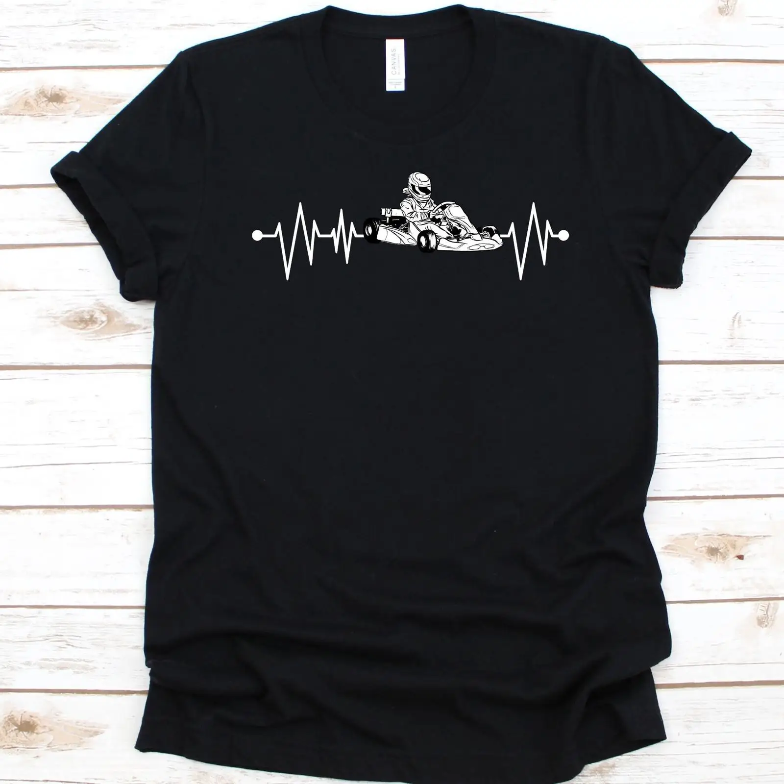 Go Kart Racing Heartbeat T Shi - Vintage Fashion Enthusiasts review and price