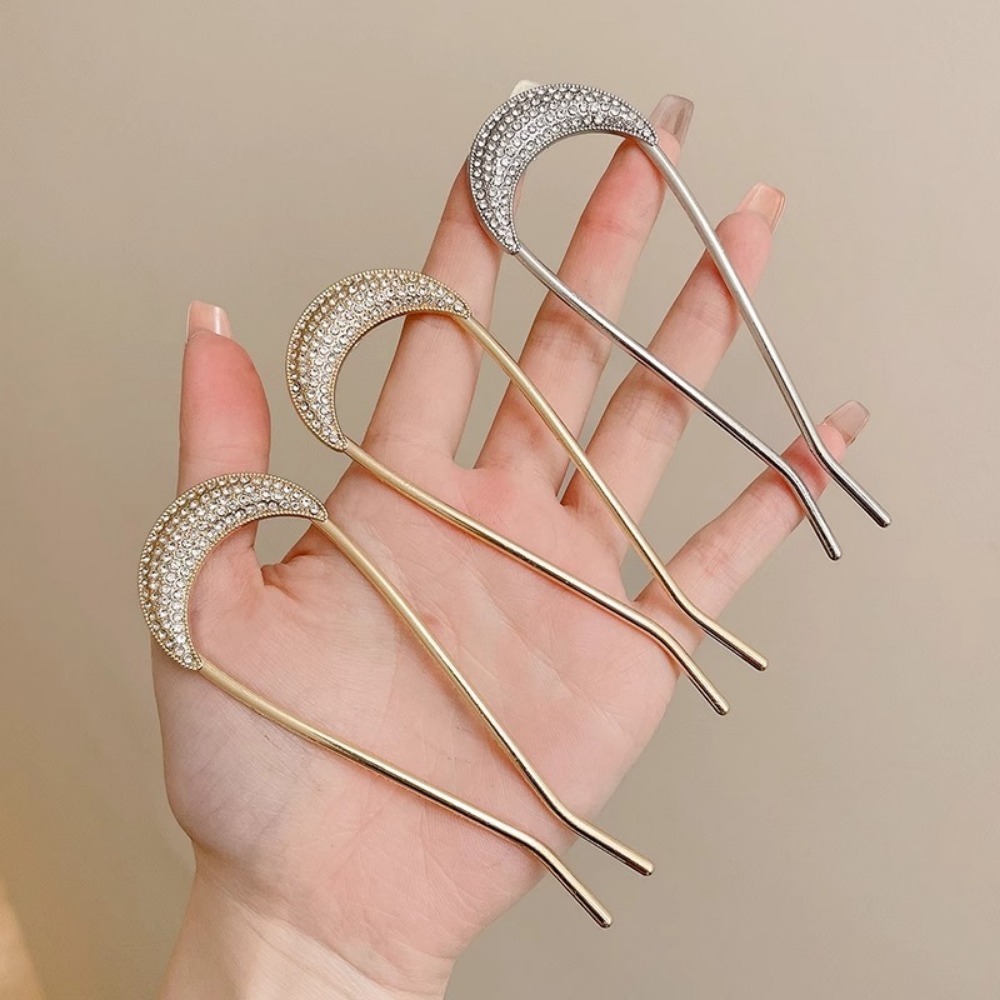 1/2pcs U-Shaped Crystal Hairpi - Vintage Fashion Shop review and price