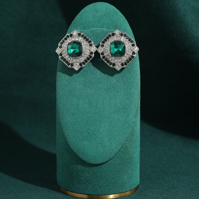Vintage Square Emerald Crystal - Vintage Fashion Jewelry Brands review and price