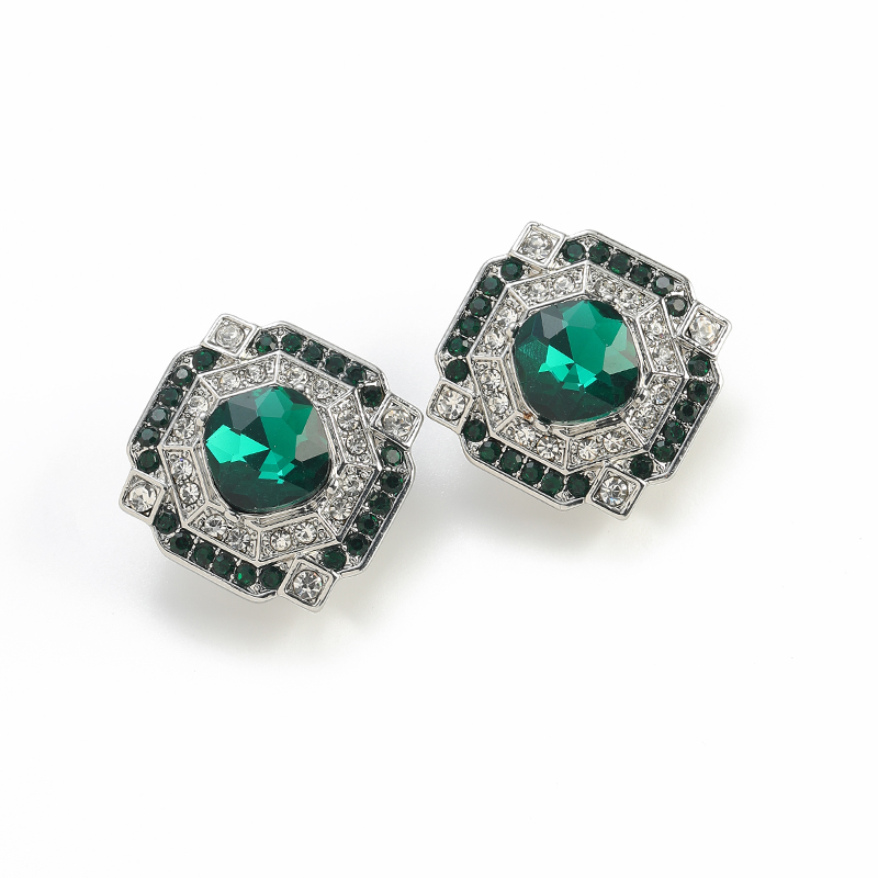 Vintage Square Emerald Crystal - Vintage Fashion Jewelry Brands review and price