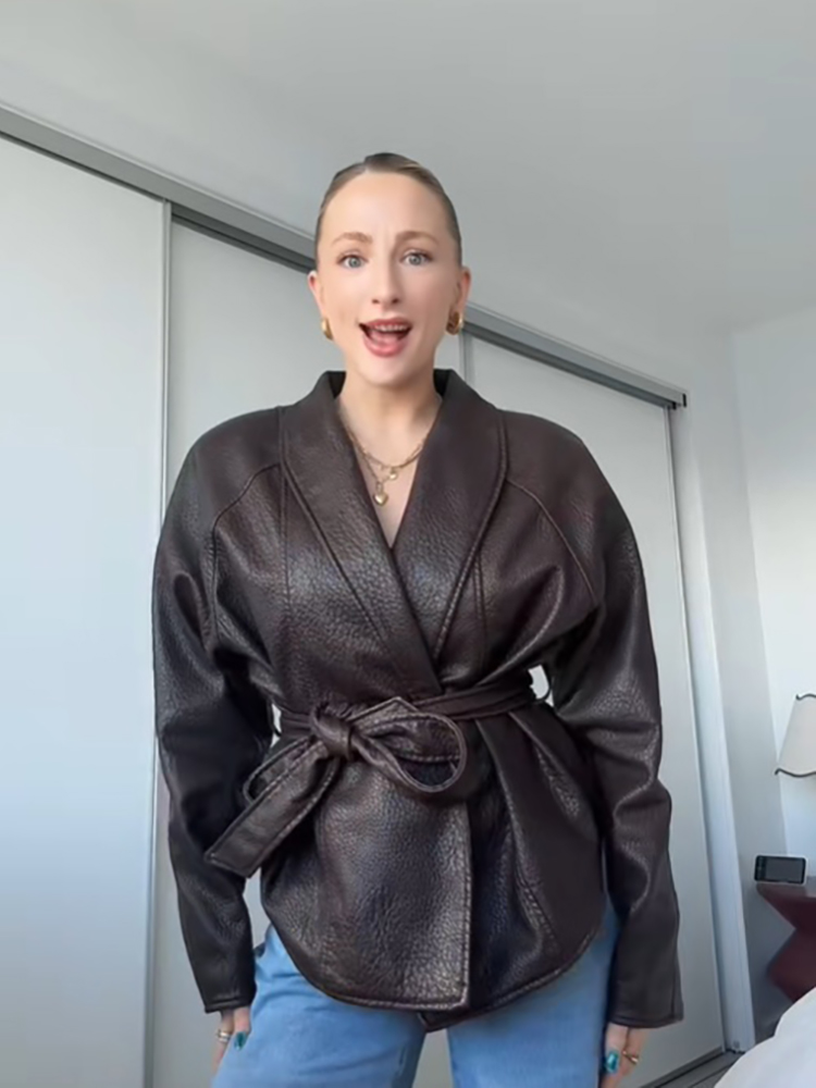 Minimal Vintage Jacket Faux Le - Vintage Fashion Club review and price