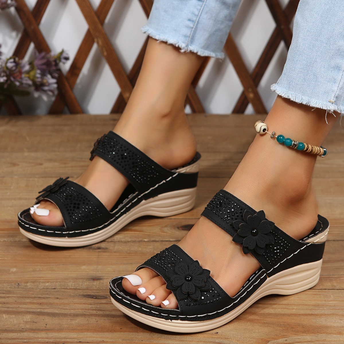 New Fashion Summer Women Wedge - Vintage Fashion Female review and price