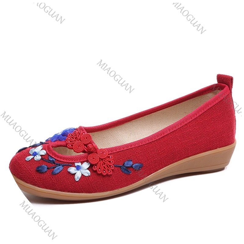Embroidered Women Comfort Wedg - Vintage Fashion Female review and price