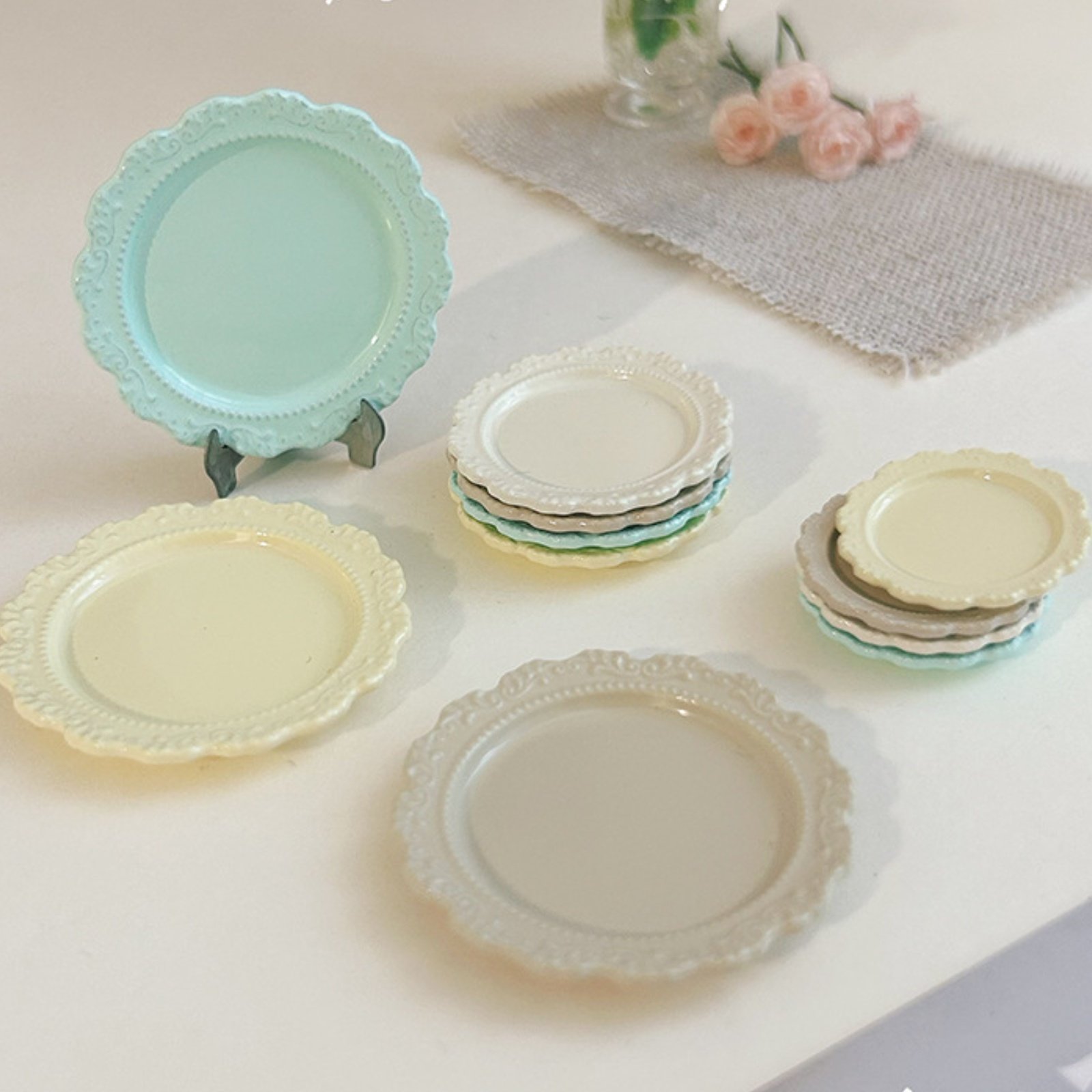 Miniature Dinner Plate Decorat - Vintage Fashion Plates Toy review and price