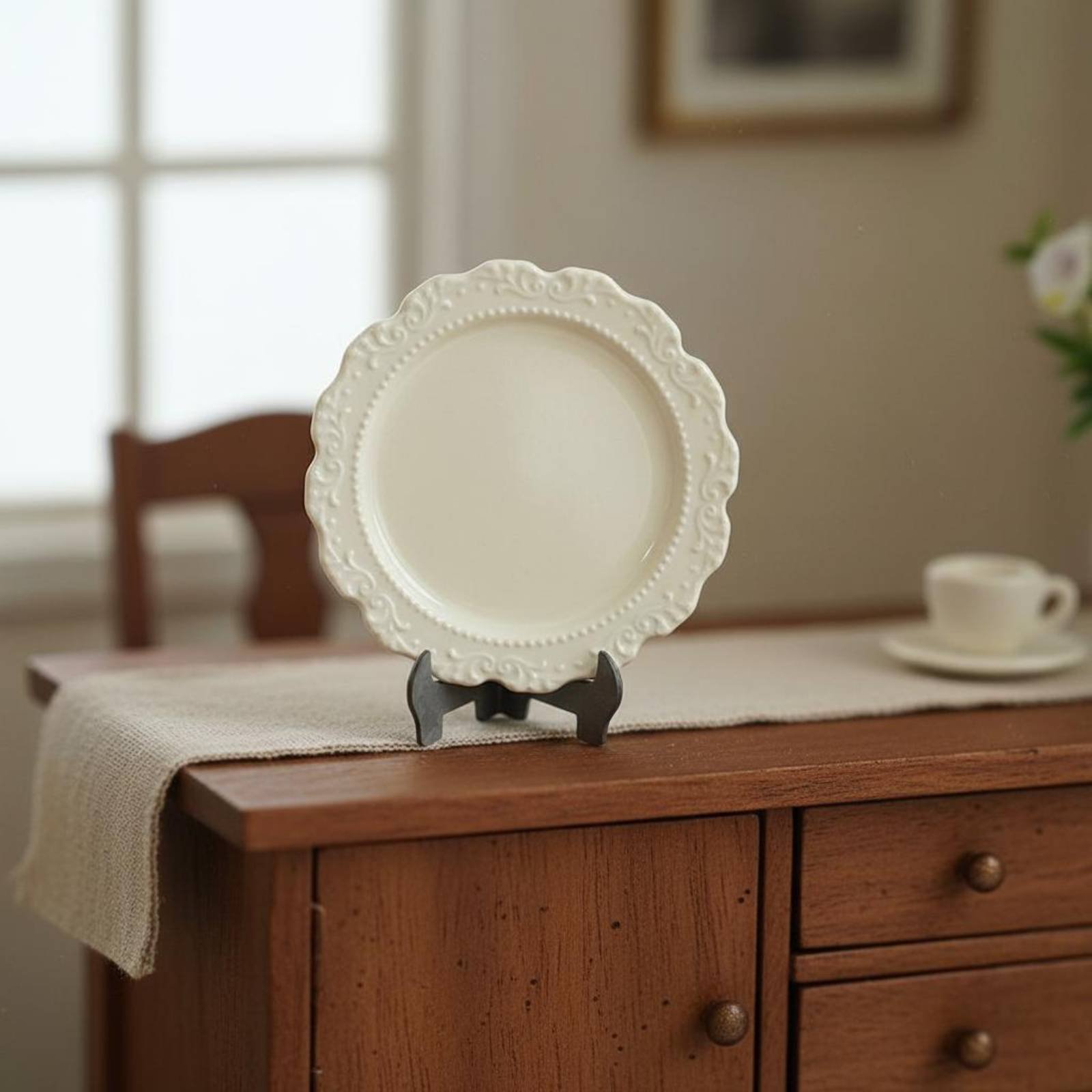 Miniature Dinner Plate Fine Cr - Vintage Fashion Plates Toy review and price
