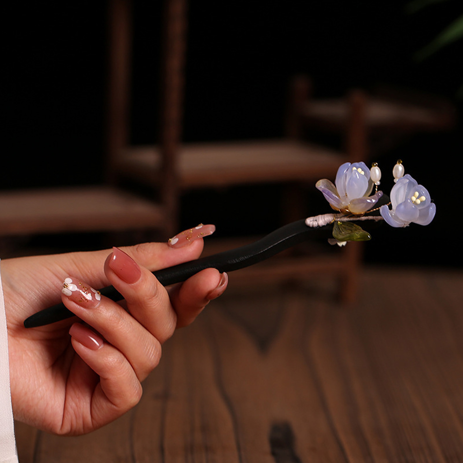 Vintage Wooden Flower Hairpin  - Vintage Fashion Shop review and price
