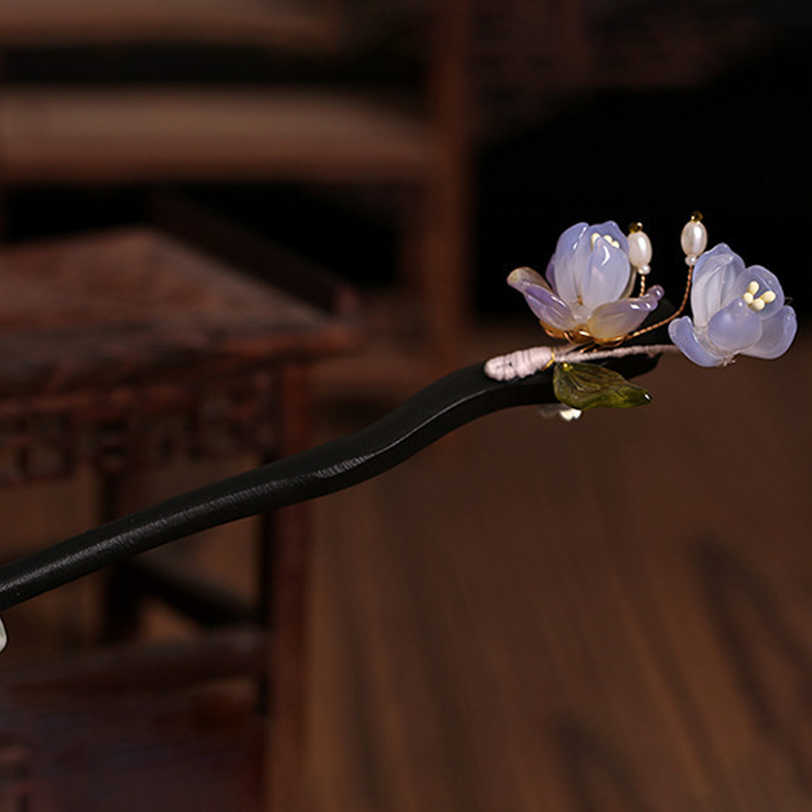 Vintage Wooden Flower Hairpin  - Vintage Fashion Shop review and price